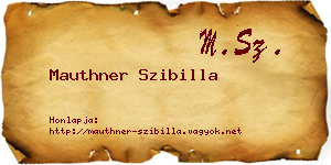Mauthner Szibilla névjegykártya